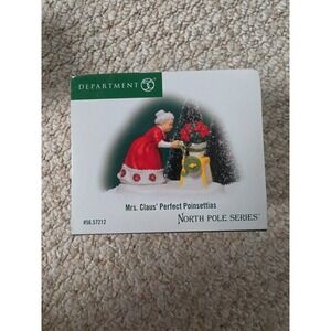 Dept 56 Mrs. Claus' Perfect Poinsettias North Pole Series Brand New